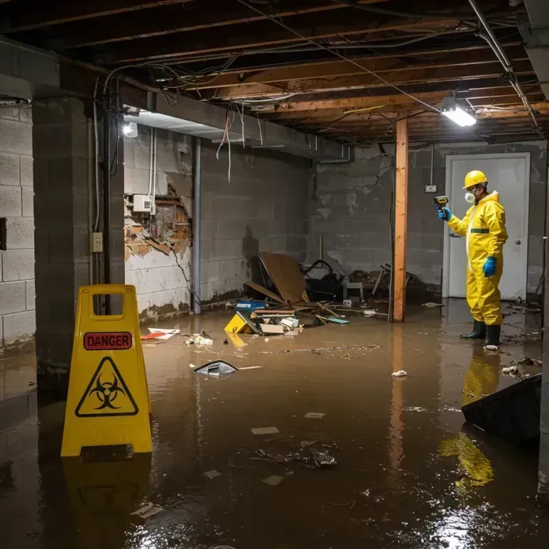 Flooded Basement Electrical Hazard in East Lake-Orient Park, FL Property